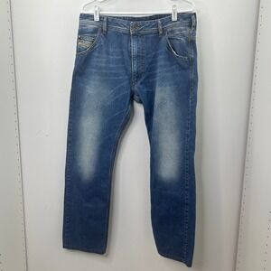 Diesel Krooley ORK90 Regular Slim Carrot Jeans Blue Men's W33 L32 Distressed